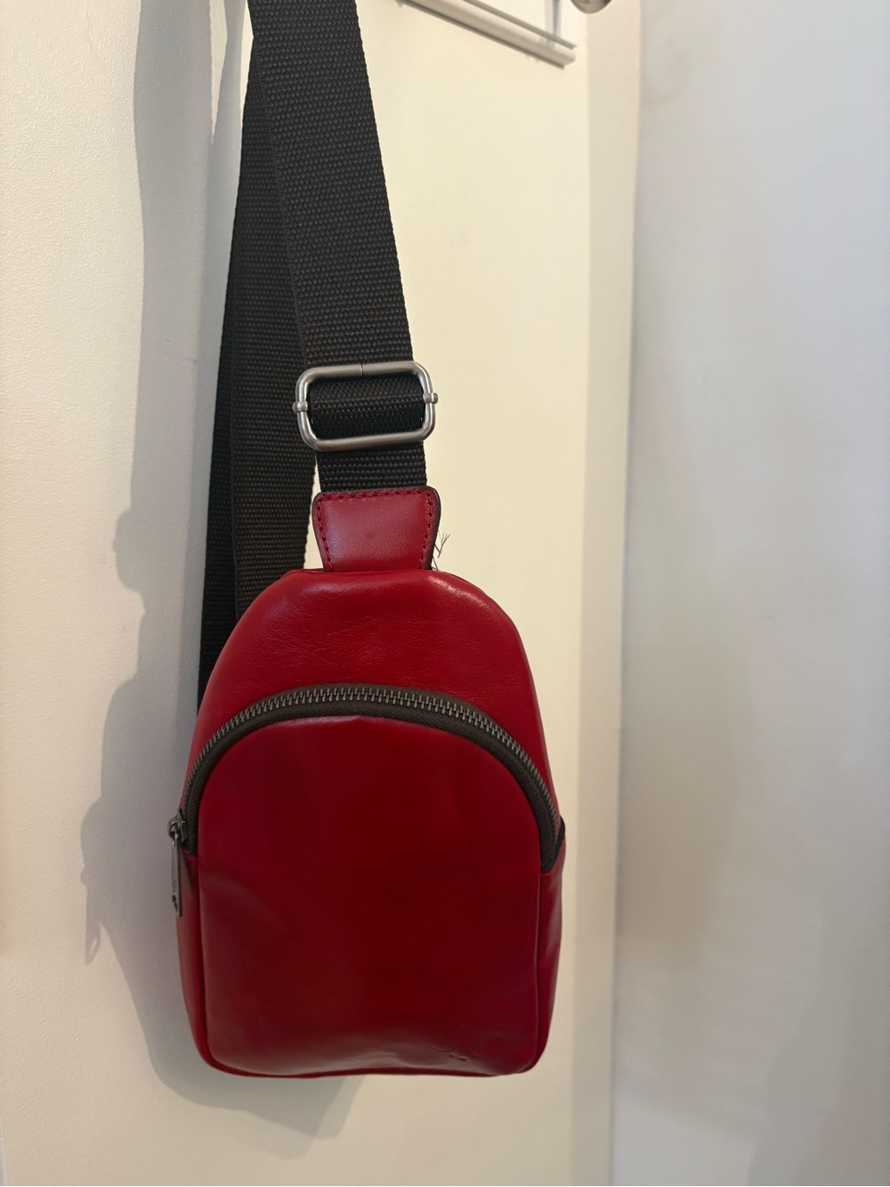Patricia Nash Red Leather Sling Bag